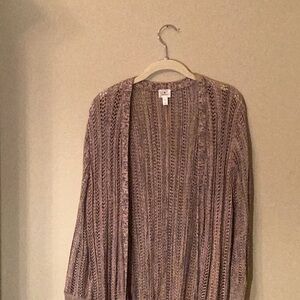 Women's Open Knit Cardigan Sweater